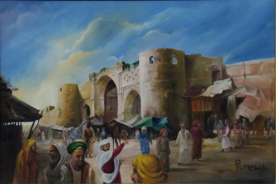 Print Artwork by Prem Chokli Print on canvas material
Mecca Gate In The Wall Of Jiddah (The walls have since been demolished) 
