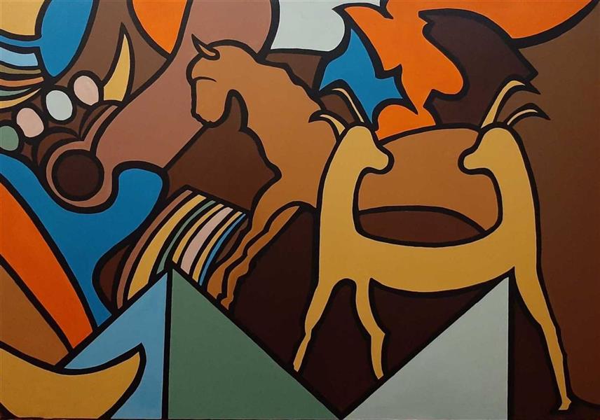 Mahnaz Vaziri نام اثر: کهن الگو
نام هنرمند: مهناز وزیری
#اورجینال#مدرن#ذهنی
نقاشی دیواری
اکرلیک روی بوم
مناسب برای لابی و فضاهای هنری