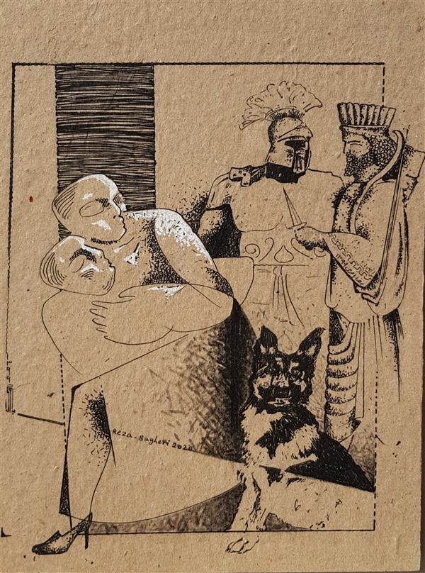 Mohammad Reza Bagheri راپید روی کاغذ شاسی شده با پاسپارتو و قاب
۱۳۹۹ از مجموعه انقراض
محمدرضا باقری