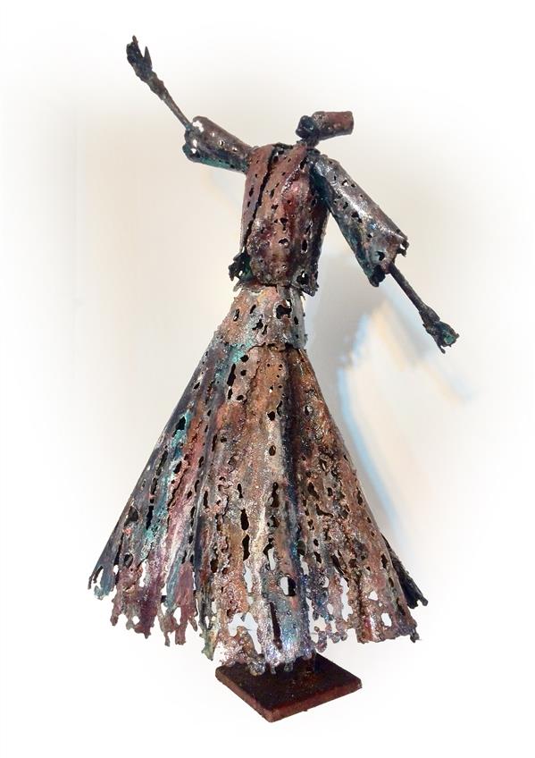 Sculpture Artwork by Rasool Shobeyri  ,Iron,Dance,World Culture,Men,Body,#F7923A