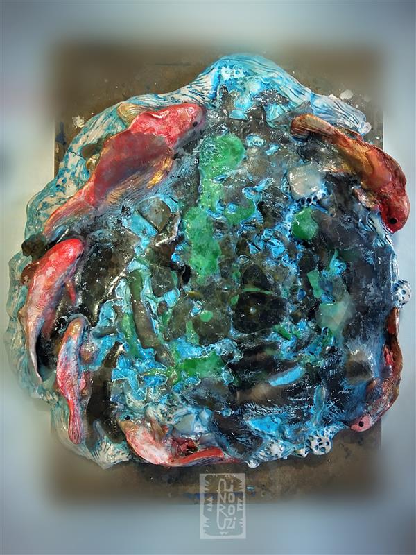 Sculpture Artwork by Ali Norouzi  Glass,Acrylic,Fish